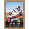 PosterPalooza | 18x28 Thin Bamboo Picture Frame, UV Acrylic, 2 Finishes - Gold and Brown - 2 of 4
