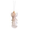 Dicksons Musical Notation Angels Pearlized White 4 Inch Resin Hanging Christmas Ornament Set of 3 - 4 of 4