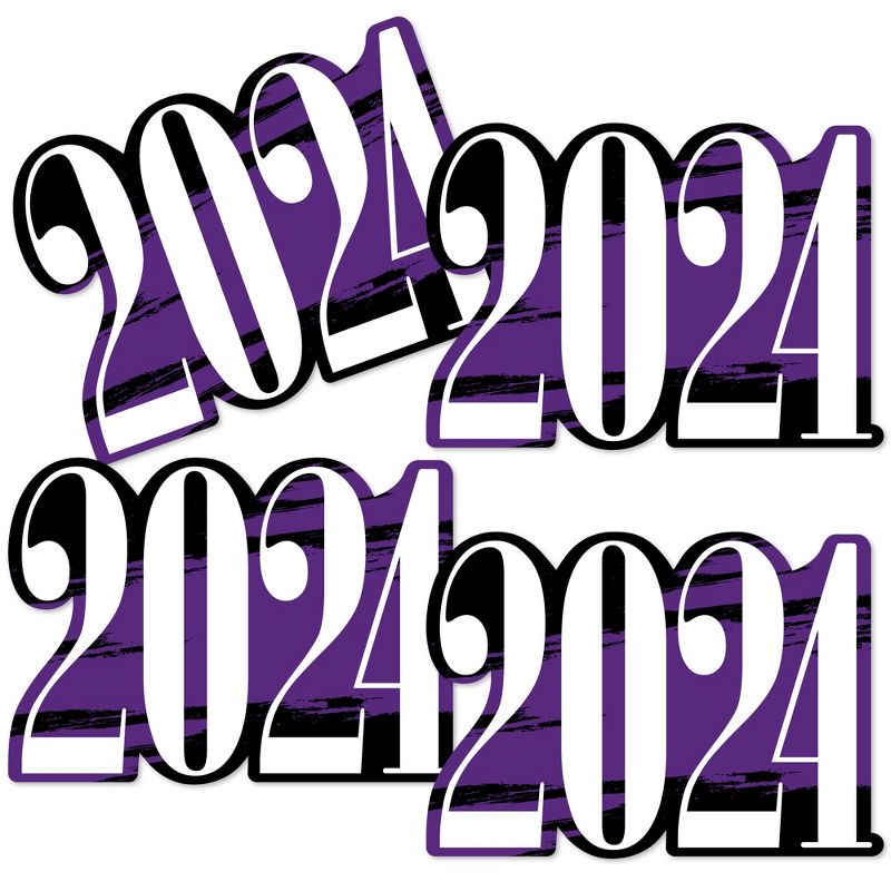 Big Dot of Happiness 2024 Purple Graduation Decorations - DIY Party Essentials - Set of 20, 2 of 6