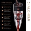 Alchemi by Viski Adjustable Wine Aerator with Stand - Simulates 6 Hours Decanting, BPA-Free Plastic and Stainless Steel - Matte Black Set of 1 - 3 of 4