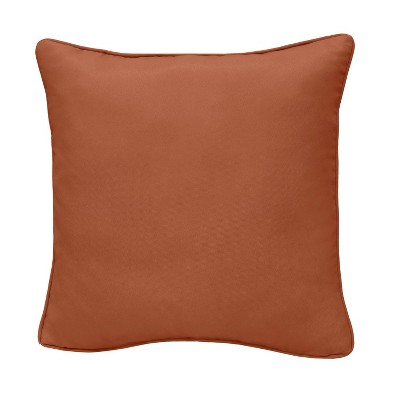 Outdoor Decor by Commonwealth Solid Outdoor Pillow Cover 18" x 18" Terracotta (Cover Only)