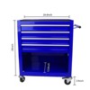 Maggift Tool Boxes, Portable Rolling Tool Chest with 4 small and a large drawers, Wheels, Metal Closure for, Garage, Blue, 24.4"*13"*26" - 2 of 4