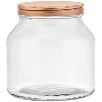 Berkware Mini Glass Jar Set and Air Tight Sealable Containers for Kitchen and Pantry Organization, Clear