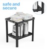 Dolonm Small End Table with 2-Tier Storage, Compact 16.46”x12.5” Side Table for Small Spaces, Bedroom, Living Room - 3 of 4