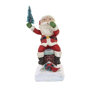 Charles Mcclenning 10.5 Inch Taking A Break Christmas Chimney Santa Figurines - 1 of 3