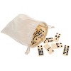 WE Games Double Nine Dominoes with Canvas Bag - Ivory Color Tiles, Club Size - 2 of 4