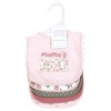 Hudson Baby Infant Girl Cotton Bibs, Mama Mauve Sage Rose, One Size - 2 of 4
