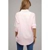 Women's Stripe Button Down Long Sleeve Shirt - DAVI & DANI - 3 of 4
