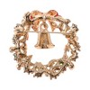 Unique Bargains Christmas Brooches Wreath Wind Chime Alloy Dripping Wax Multicolor 1.57"x2.17" 1 Pc - 4 of 4