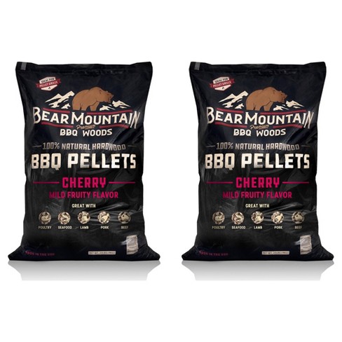 Bear Mountain Premium BBQ All Natural Cherry Smoker Wood Chip Pellets For Outdoor Gas, Charcoal, and Electric Grills, 40 Pounds (2 Pack) - image 1 of 4