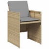 Garden Chair PE rattan, powder-coated steel vidaXL - 3 of 4