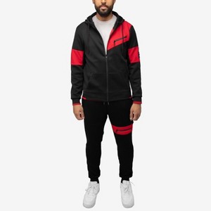 XRAY Sport Men's Colorblock Zip Front Hoodie and Jogger Set - 1 of 4