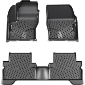 Floor Mats for 2013-2019 Ford Escape & 2013-2018 C-Max, TPE All Weather Custom Fit 1st and 2nd Row Floor Liner, Black - 1 of 4