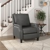 Faux Leather Push Back Reclining Chair with Modern Transitional Style - 2 of 4