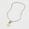 Bijoux Sport by Luv Aj MLS Gold Dog Tag Charm Necklace - Inter Miami CF: Brass Chain, 16" Length, Lobster Clasp - 3 of 4