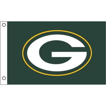 3'x5' Single Sided Flag w/ 2 Grommets, Green Bay Packers