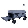 CAVINAS Heavy-Duty Folding Wagon Cart with Tailgate, All-Terrain Beach Cart with Big Wheels/Rain Covers,Wagon Cart - 4 of 4