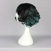 Unique Bargains Women's Halloween Curly Wigs 12" Black with Wig Cap Short Hair - 3 of 4