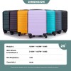 NAYSAYE 20 Inch Carry On Luggage Lightweight ABS Spinner Suitcase with Adjustable Handle for Air Travel, Green, 14.57"*9.06"*21.65" - 4 of 4