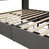 PAGED Bed Frame Modern Bed Frame with LED, 4 Under-bed Portable Storage Drawers, Wings Headboard Design, Box Spring Not Required - 4 of 4