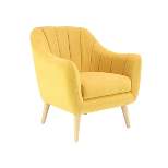 32" x 30" Modern Fabric Accent Chair Yellow - Olivia & May