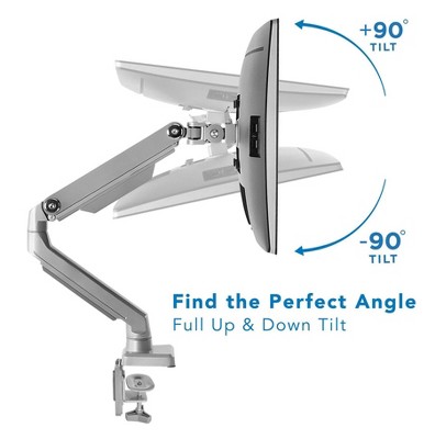 Adjustable Aluminum and Steel Single Monitor Arm Mount
