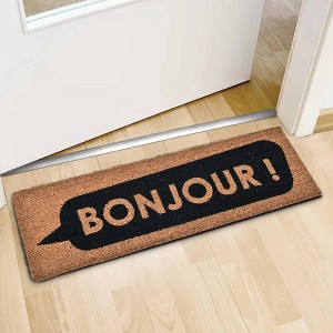 Evideco French Home Goods Sheltered Long Narrow 30 in. x 10 in. Front Door Mat Coir Coco Fibers - 1 of 4