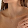 Dainty Gold Pendant Necklace for Women, 14K Gold Plated Aesthetic Choker cross cz choker silver - 2 of 4