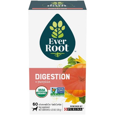 Purina EverRoot Natural, Organic Digestion Supplement Chewable Tablets for Dogs - 60ct