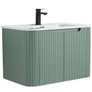 Caskvalley Modern Bathroom Vanity with Straight Fluted Design - Sink Included - 1 of 4