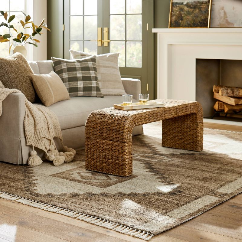 Double Medallion Persian Style Rug Tan - Threshold™ designed with Studio McGee, 3 of 10
