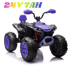 Jojoka 24 Volt Kids ATV Ride-On, Electric 4 Wheeler with 2-Seater, Ride on Toys for Big Kids with Bluetooth, Lights, Music, High Low Speed - 1 of 4