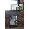 19.5" x 27.5" Metal Framed Wall Mirror with Shelf Black - Storied Home: Industrial Style, Curved Pipe Frame, No Assembly Required - 3 of 4