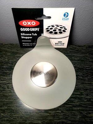 OXO Good Grips Silicone/Stainless Steel Tub Stopper, Grey