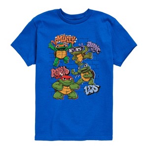 Boys' - Teenage Mutant Ninja Turtles Mutant Mayhem - Leo and Brothers Kid Turtles Short Sleeve Graphic T-Shirt - 1 of 4