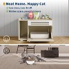 Cat Litter Box Enclosure, Wooden Cat Washroom Furniture with Barn Door, Hidden Litter Box Cover, Dog Proof Feline Litter Boxes, Kitten House - 4 of 4