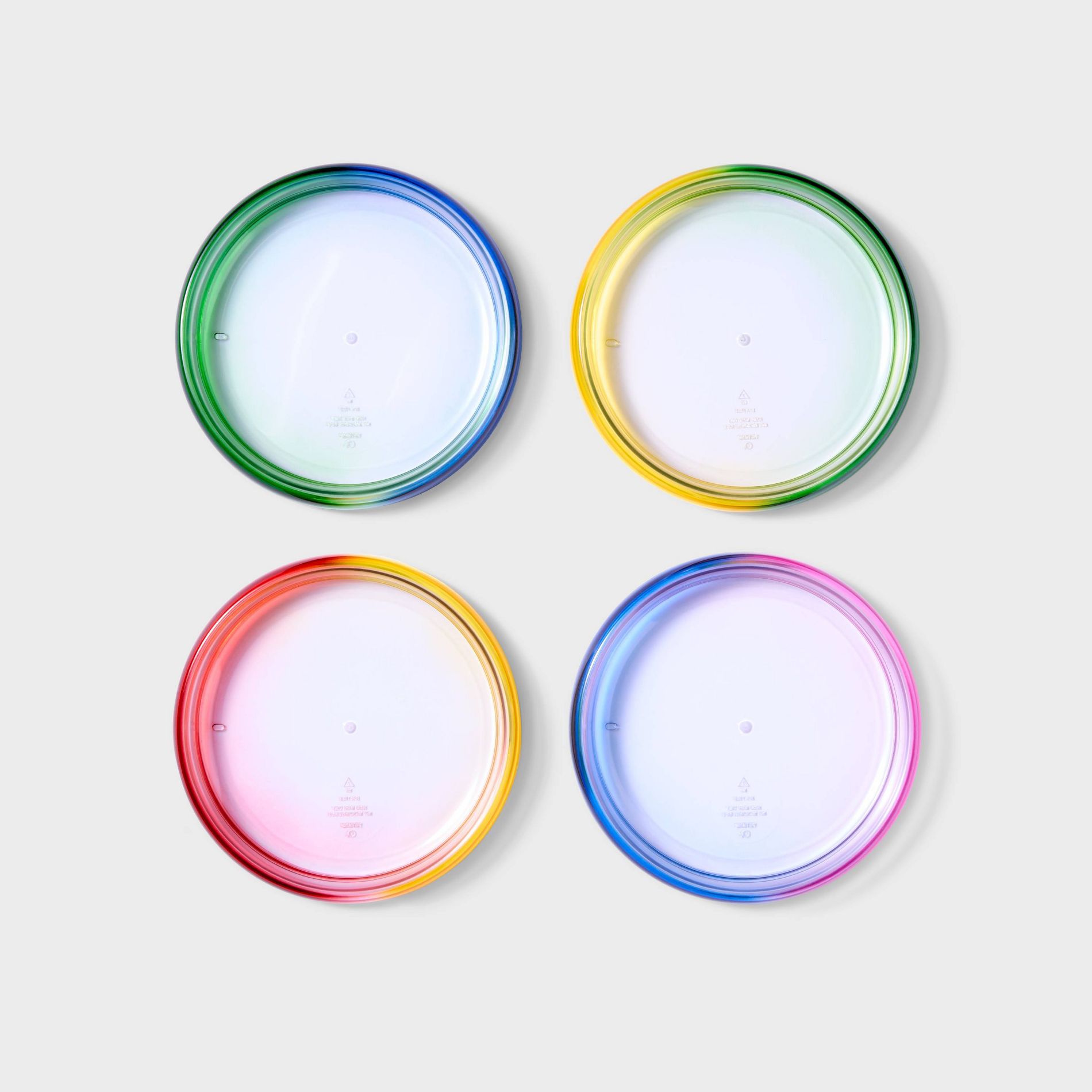 Pride 4pc 6.6" Cocktail Plates