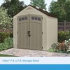 Suncast Vista 7 ft. x 7 ft. Storage Shed with All Weather Construction, IllumiVent System and 4 Skylights for Gardening Tools, Light Cobblestone - 2 of 4