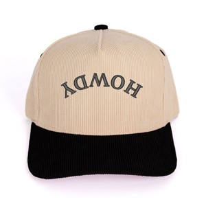 Embroidered Howdy Upside Down Arch - Corduroy Trucker Hat - 1 of 3