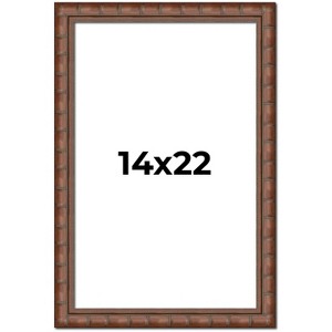 PosterPalooza | 14x22 Modern Bamboo Picture Frame, UV Acrylic, 5 Finishes - 1 of 4