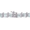 Ross-Simons 9.50 ct. t.w. Aquamarine Tennis Bracelet With Diamond Accents in Sterling Silver - 3 of 4