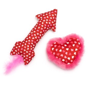 The Worthy Cat Cupid's Arrow & Heart Cat Toy Set - 2pk - by The Worthy Dog - 1 of 1