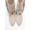 Selora - Beige Suede Leather Buckle Western Boot (Women) beige suede 7 Forever & Always Shoes US - 3 of 4