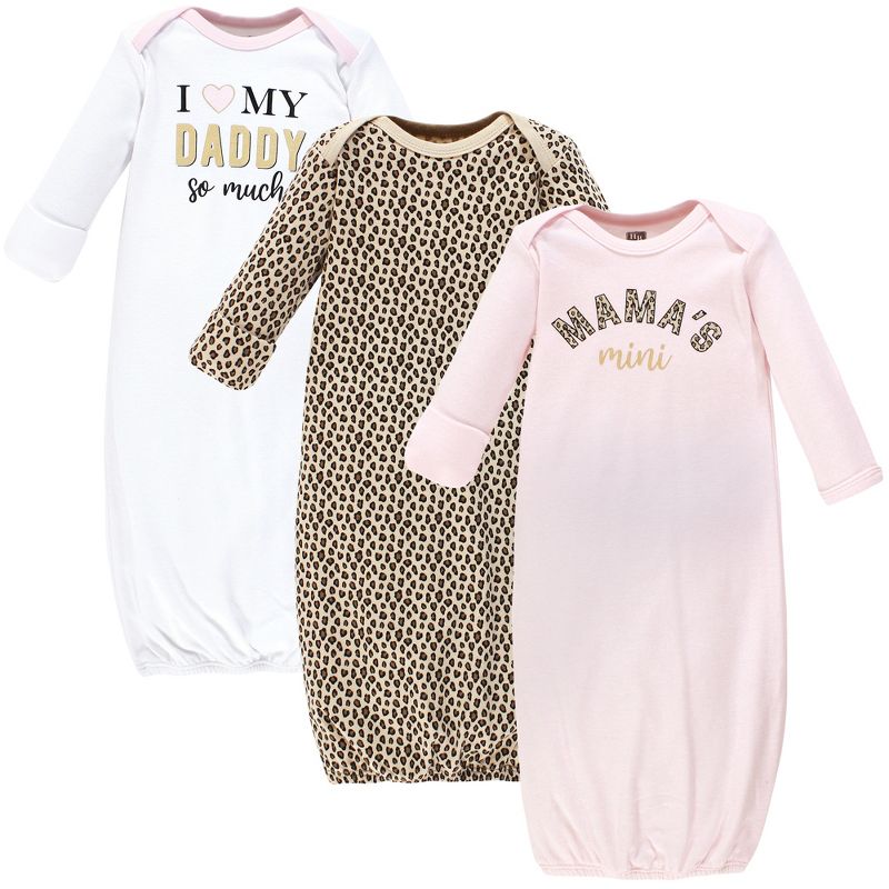 Hudson Baby Infant Girl Cotton Gowns, Leopard Mamas Mini, 1 of 7