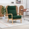 25.2"W Modern Rocking Chair Accent Lounge Armchair Comfy Boucle Upholstered,Green - 2 of 4