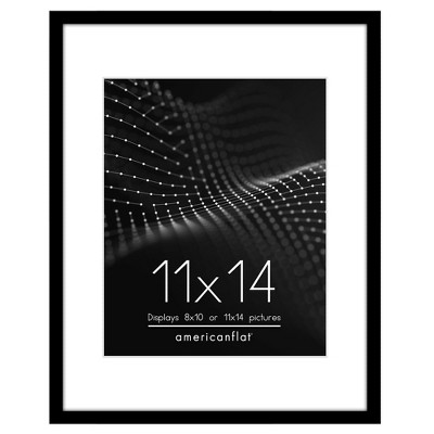 Americanflat Picture Frame with Mat - Modern Design, Shatter-Resistant Glass, Dual Sawtooth Hangers, Ideal for Home and Office Decor