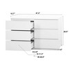 SKRAN Modern 6 Drawer Dresser, Wood Storage Tower Clothes Organizer with Wavy drawer panel ,Deep Drawer For Living Room Nursery Hallway,White - 3 of 4