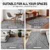 World Rug Gallery Minimal Stripe Geometric Shag Rug – Anthracite Dark Gray – Medium Pile – Cozy & Modern - 4 of 4