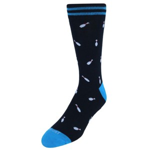 CTM Men's Bowling Premium Novelty Dress Socks (1 Pair) - 1 of 3