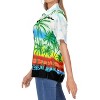 HAPPY BAY Button Down Shirt for Women Summer Beach Party Colorful Short Sleeve Button Up Dress Shirts Hawaiian T Shirts for Women - 4 of 4